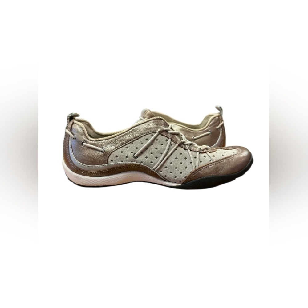 Privo By Clarks Slip On Sneakers Brown/Tan Leather Size 5M EUC